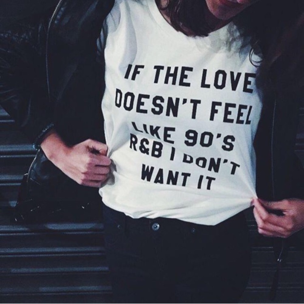 5⭐️ Rated 🎧 90s R&B Love White T-Shirt (Small) - Picture 5 of 7